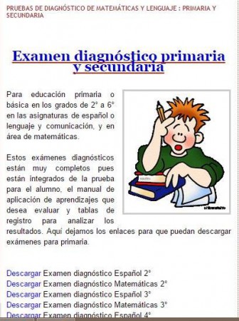 EXAMENES DIAGNOSTICOS "PRIMARIA Y SECUNDARIA"